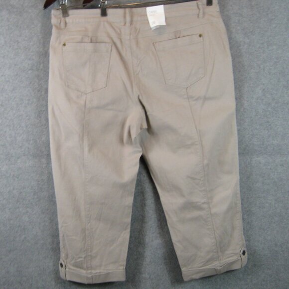 NWT& Co Mid Rise Capri Pants Summer Straw Size 18 NWT - Picture 4 of 6